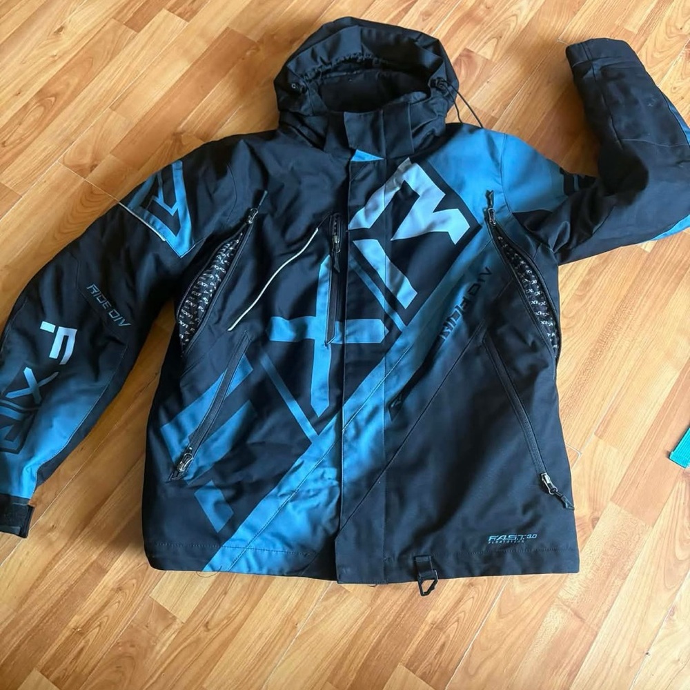 FXR Men's Black and Blue Ski Jacket
